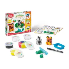 Conjunto Pasta Modelar Animais Selvagens MAPED | Brinquedo Criativo para Crianças