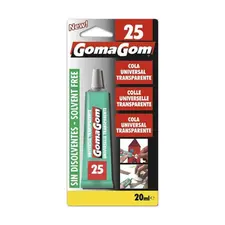 Cola Universal GOMAGOM 020ml Transparente Sem Solventes - Ideal para Reparações e Trabalhos Manuais