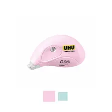 Fita Corretora Mini Roller UHU 5mmx6m Sortido Pastel - Correção Precisa e Rápida