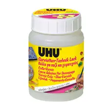Cola UHU Creativ Verniz 150ml - Cola transparente para artesanato e projetos criativos