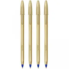 Esferográfica BIC Edição Especial Azul 1mm Dourado - Pack de 4 | Loja online bluepixel.pt