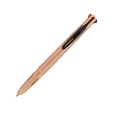 Esferográfica Zebra Z-Grip Smooth Rose Gold 4 Cores - Caneta de Qualidade com Ponta de 1mm