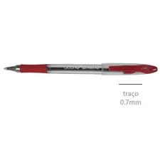Esferográfica ALBAN Ball Point Grip Vermelho 0,7mm - Escrita Precisa e Confortável