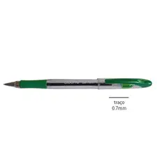 Esferográfica ALBAN Ball Point Grip Verde 0,7mm - Caneta de Escrita Suave e Precisa