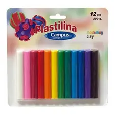 Plasticina Campus 12 Cores - Conjunto de 12 Peças de 16,6g para Criatividade Infantil | bluepixel.pt