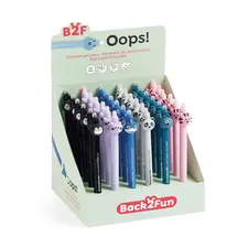 Esferográfica Apagável Oops BACK2FUN - Expositor com 36 unidades | Loja online bluepixel.pt
