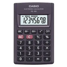 Calculadora de Bolso Casio HL-4A 8 Dígitos | Compacta e Precisa na bluepixel.pt