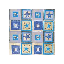 Papel de Embrulho Estrelas Azul/Dourado 62cm x 200m | NEUTRAL | Loja BluePixel