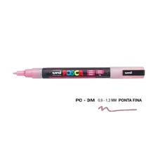 Marcador Posca PC-3ML Rosa Glitter 0,9mm - Ideal para artes e projetos criativos | bluepixel.pt