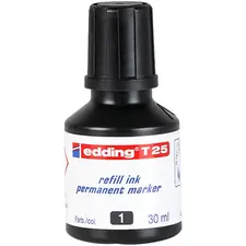 Recarga de Tinta para Marcador Permanente Edding T-25 30ml Preto | Loja BluePixel