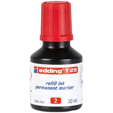 Recarga de Tinta Permanente Edding T-25 30ml Vermelha | Loja BluePixel