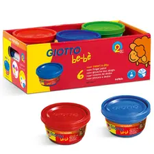 Guache Pintura Dedos Giotto Be-Be Schoolpack 6x100ml - Material artístico infantil seguro