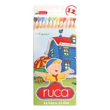 Lápis de Cor Viarco 12un Caixa Cartão 18cm | Material Escolar e Artístico