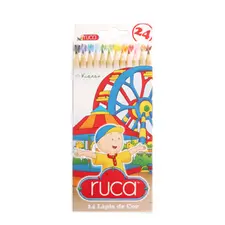 Lápis de Cor Viarco 24 Unidades na Caixa RUCA - Material Escolar de Qualidade