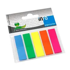 Separadores Adesivos 12x44mm Sortido 125un - INFONOTES | Organização e Material Escolar