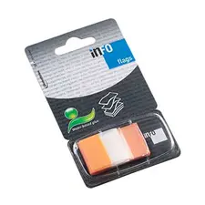 Separadores Adesivos Laranja 25x43mm INFONOTES - Pack de 50 unidades | Loja online bluepixel.pt