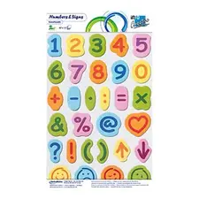 Bloco de Números e Símbolos Aderentes INFOCREATIVE 200x337mm - 30 Folhas para Educação e Decoração