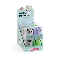 Porta Lápis Silicone Redondo Wildly - BACK2FUN | Expositor de 12 unidades