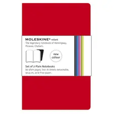 Bloco de Notas Moleskine Volant de Bolso Liso Vermelho - Pack 2 | Loja BluePixel