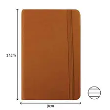 Bloco Notas Pautado 14x9cm Semi Pele Camel SMARTD | Loja online bluepixel.pt