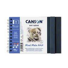 Caderno Canson Artbook Mixed Media Artist A5 300g/m² - Material de Arte de Alta Qualidade