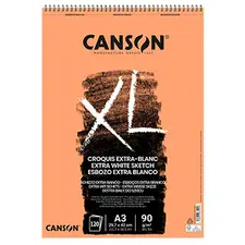 Bloco Espiralado Canson XL Extra Blanc A3 90g 120 Folhas | Loja BluePixel
