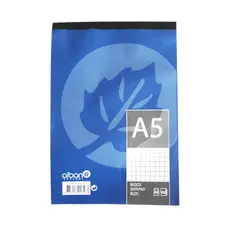 Bloco de Notas A5 Quadriculado ALBAN - 100 Folhas para Estudo e Escritura | bluepixel.pt