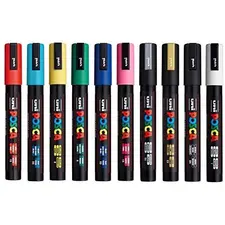 Marcador Uniball Posca PC-5M 1,8mm - Conjunto de 10 Cores | Loja BluePixel