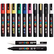 Marcador Uniball Posca PC-1M 0,7mm - Pack de 12 Cores | BluePixel.pt