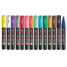 Conjunto de 15 Marcadores Posca PC-1M 0,7mm - Cores Vibrantes | bluepixel.pt