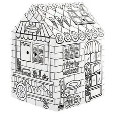 Casinha de Cartão para Pintar e Brincar - BANKERS BOX | Brinquedo criativo para crianças