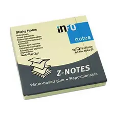 Bloco de Notas Aderentes 75x75mm Amarelo Zig-Zag INFONOTES - 100 Folhas | Loja BluePixel