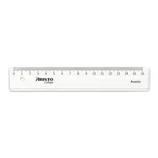 Régua Plástico Cristal 16cm Aristo Geocollege AR23017 | Ferramenta de Medição de Qualidade
