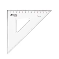 Esquadro Plástico Cristal 45G-20cm Aristo Geocollege AR23420 | Ferramentas de Precisão
