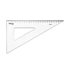 Esquadro Plástico Cristal 60G - 25cm Aristo Geocollege AR23625 | Loja BluePixel