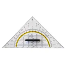 Esquadro Geométrico 25cm NEUTRAL Modelo Aristoem | Ferramenta de Precisão para Carpintaria e Desenho