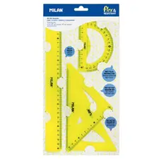 Conjunto de Geometria Flexível Amarelo MILAN - 4 Peças | Loja BluePixel