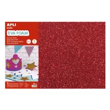 Placa de Cor Musgami Vermelho Purpurinas 40x60cm 2mm | Loja BluePixel