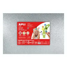 Placa de Cor Musgami Prata Purpurinas 40x60cm - Decoração e Artesanato | bluepixel.pt