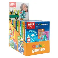 Jogo Apli Kids Quick Games 3 Temas - Diversão Educativa para Crianças em Expositor com 12 unidades