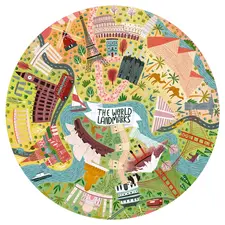Jogo Educativo Puzzle Circular Apli Monumentos - 48 Peças | Loja BluePixel