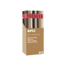 Papel de Embrulho Kraft Black & White APLI - 55 folhas em expositor | Loja online bluepixel.pt