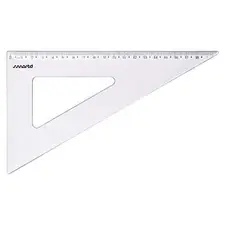 Esquadro Plástico Cristal 20cm SmartDem - Ferramenta de Medição de Alta Precisão