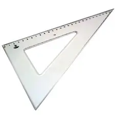Esquadro Plástico Cristal 60G 29cm SMARTD | Ferramenta de Medição de Qualidade