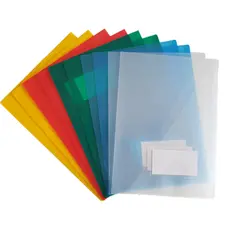 Classificador Plástico NEUTRAL com Bolsa Interior, Visor e Etiquetas Sortidas - Pack de 10 unidades
