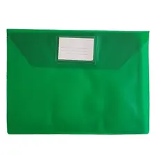 Bolsa Envelope A4 PVC Visor Transparente Verde | Organização e Proteção de Documentos