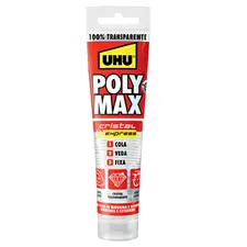 Cola e Veda Poly Max Cristal Express UHU 115g - Cola forte e transparente para várias aplicações