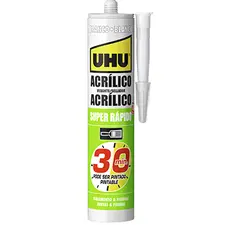 Silicone Isolamento e Fissuras Acrílico Branco UHU 280ml | Reparação e Vedação Eficaz