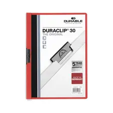 Classificador Clip Lateral Durable 2200 Vermelho | Organização de Documentos na BluePixel.pt