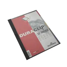 Classificador Clip Durable 2235 Preto com 5 Separadores - Organização eficiente de documentos